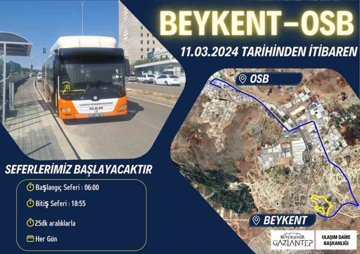 Gaziantep Büyükşehir 3 yeni otobüs hattını hizmete açıyor