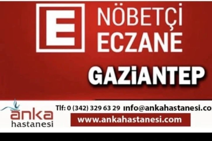 Gaziantep Nöbetçi Eczane (24/06/2024)Pazartesi