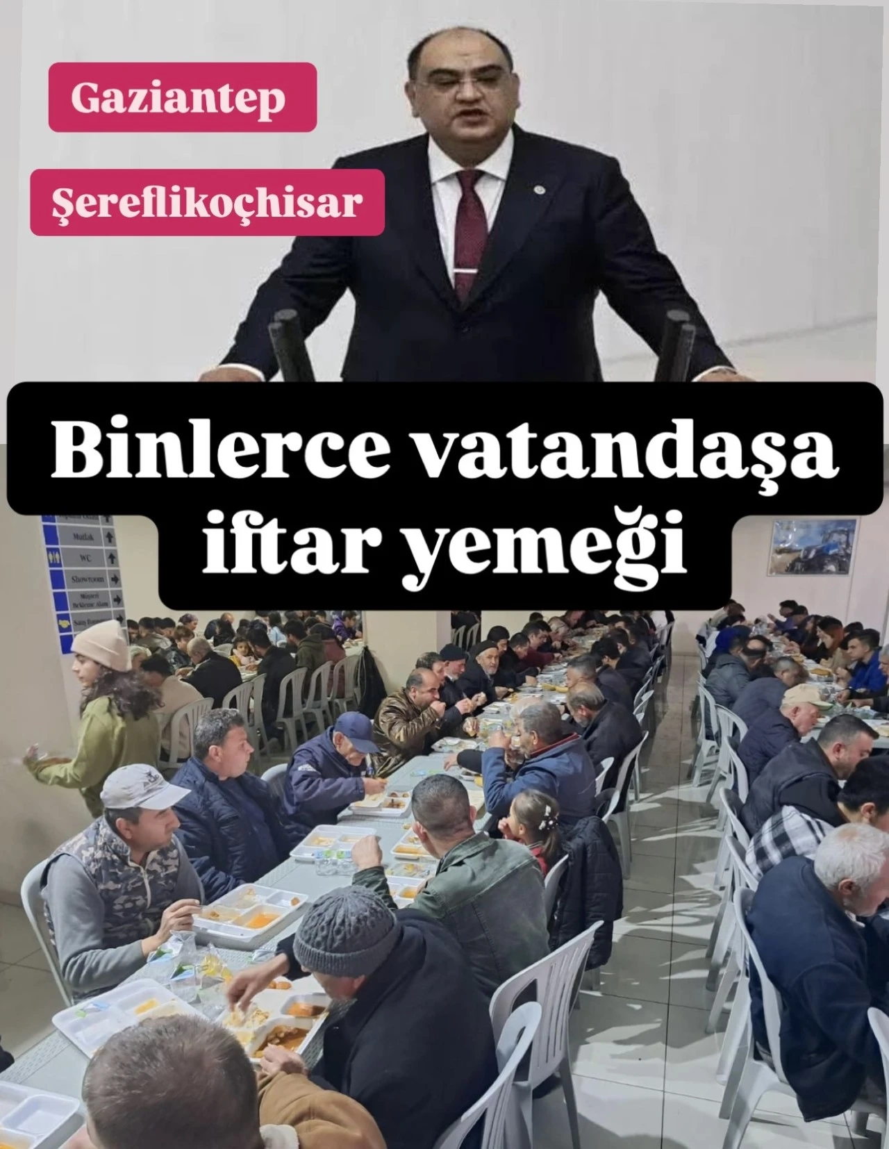 Gürban, Gaziantep ve Şereflikoçhisar’da binlerce vatandaşa iftar verdi.