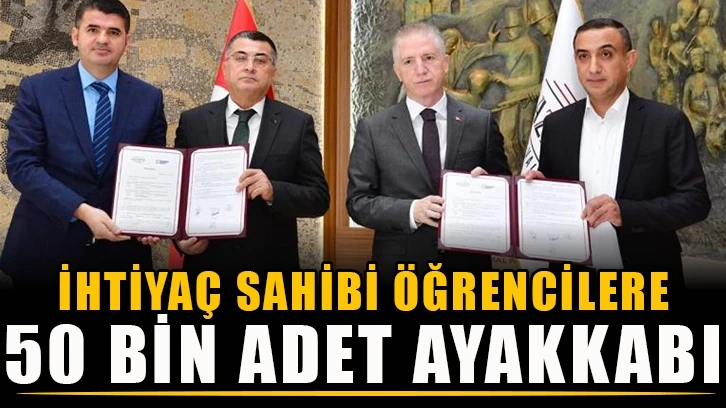 İhtiyaç sahibi öğrencilere 50 bin adet ayakkabı