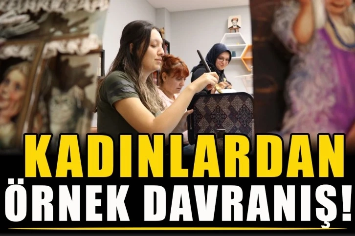 Kadınlardan örnek davranış!