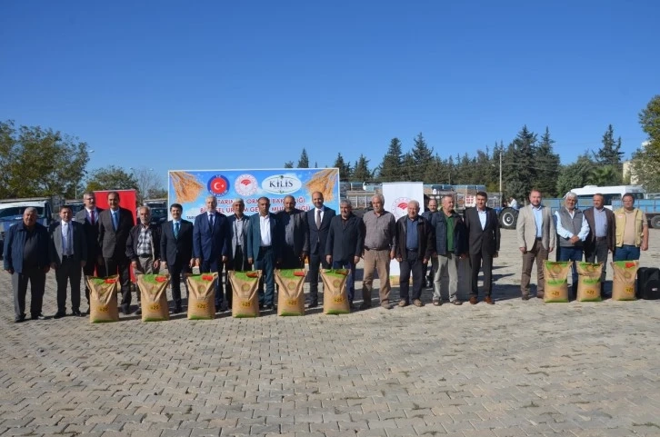 Kilis’te Bin 700 Çiftçiye 850 ton Ekmeklik ve Makarnalık Buğday tohumu dağıtımı yapıldı