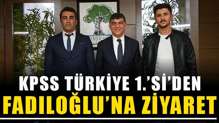 KPSS Türkiye 1.’si’den Fadıloğlu’na ziyaret