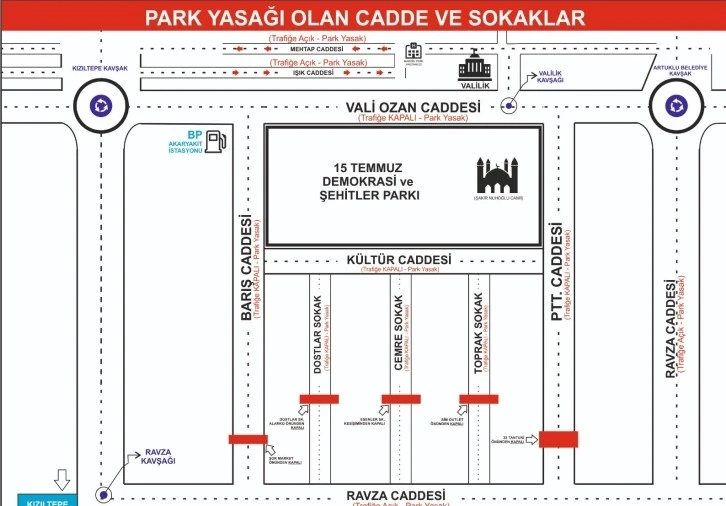 Mardin’de trafiğe kapatılacak cadde ve sokaklar