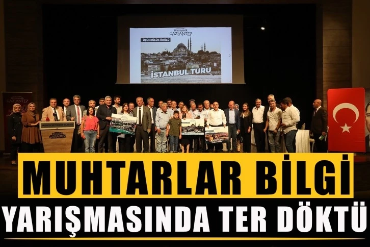 Muhtarlar bilgi yarışmasında ter döktü