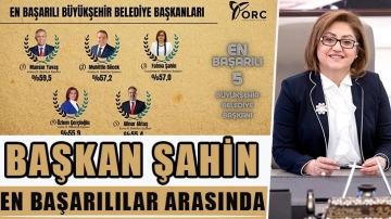 Başkan Şahin en başarılılar arasında...