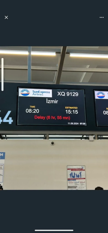 Gaziantep Havalimanında yine rötar, yine isyan