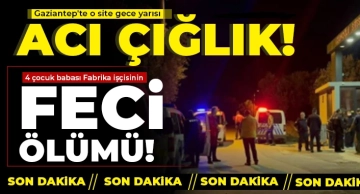 Gaziantep'te 4 çocuk babası fabrika işçisinin feci ölümü!