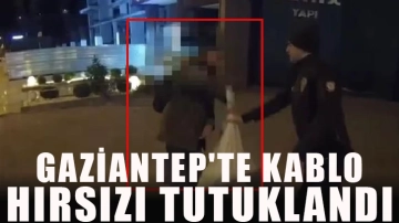 Gaziantep'te Kablo hırsızı tutuklandı