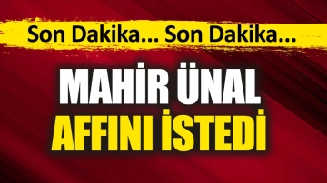 Mahir Ünal görevden affını istedi