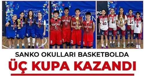 SANKO Okulları Basketbolda Üç Kupa Kazandı