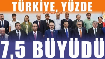 Türkiye, yüzde 7,5 büyüdü