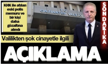 Valilikten şok cinayetle ilgili açıklama