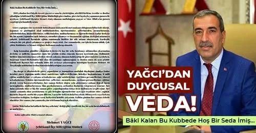 Yağcı’dan duygusal veda